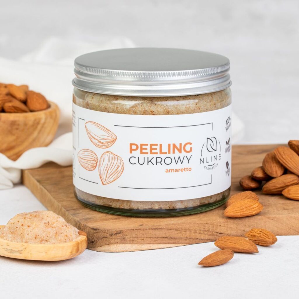 Peeling Cukrowy Amaretto 100% naturalny