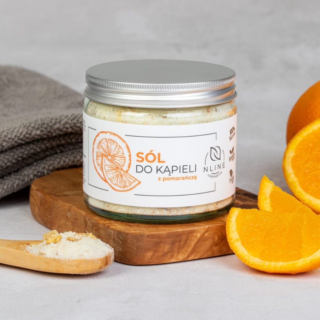 Sól do kąpieli z pomarańczą 100% naturalna